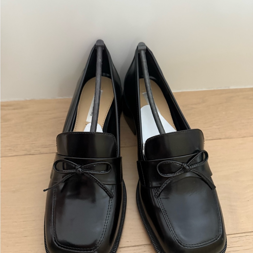 Sandy Liang Black Leather Loafers